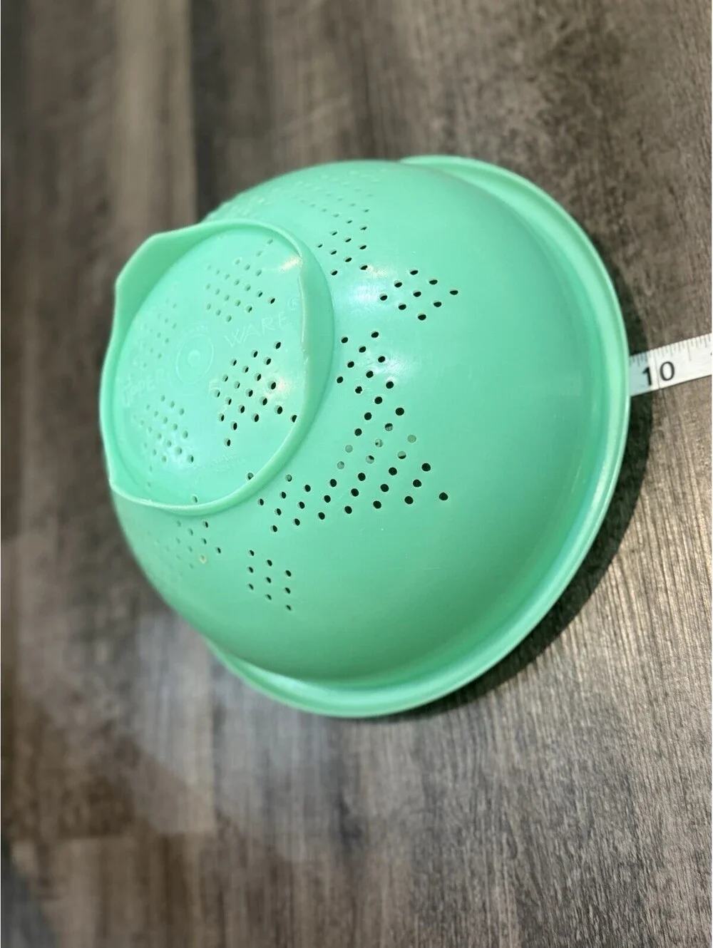 Tupperware Vintage 339 Jadeite Green Colander Strainer Star Pattern